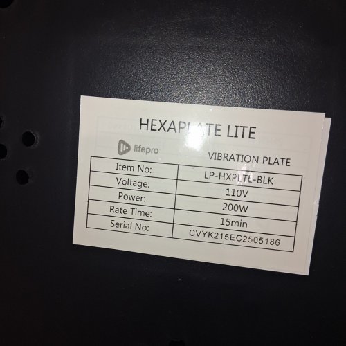 LIFEPRO HEXAPLATE LITE VIBRATION PLATE EXERCISE MACHINE WITH MAGNETIC ACUPOINTS AND RESISTANCE BANDS - BLACK (MODEL: LP-HXPLTL-BLK) image 6