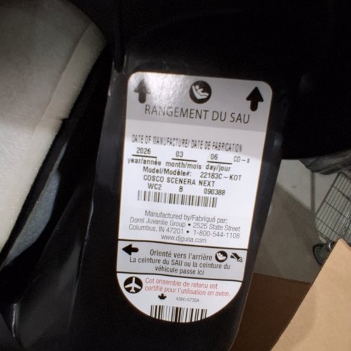 COSCO SCENERA NEXT CONVERTIBLE CAR SEAT - BLACKOUT (MODEL: 22183C-KOT) image 2