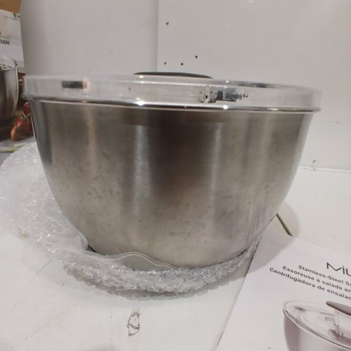 MIU HAND OPERATED DISHWASHER SAFE SALAD SPINNER - 6L - STAINLESS STEEL (MODEL: 2863207) image 3
