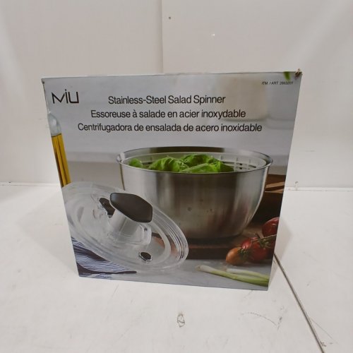 MIU HAND OPERATED DISHWASHER SAFE SALAD SPINNER - 6L - STAINLESS STEEL (MODEL: 2863207) image 4