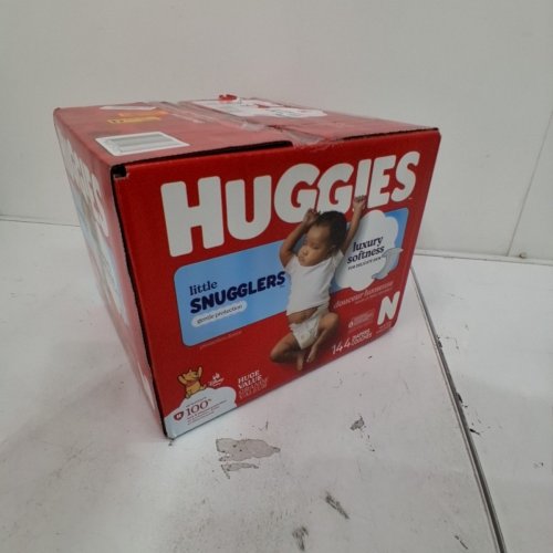 144PK HUGGIES LITTLE SNUGGLERS DIAPERS - SIZE NEWBORN image 2