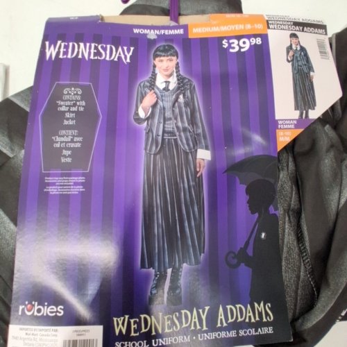 3PC WOMEN'S RUBIES WEDNESDAY ADDAMS NEVERMORE ACADEMY SCHOOL UNIFORM COSTUME - MEDIUM (STYLE: 1000159) image 3