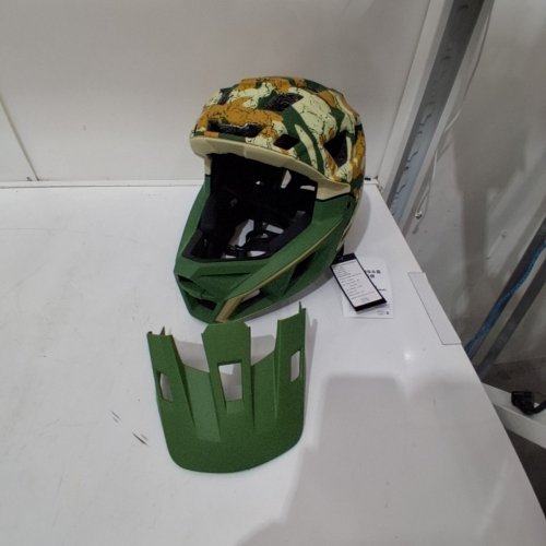 MEN'S FULL FACE MOUNTAIN BIKING HELMET - MEDIUM (55-58CM) - GREEN CAMOUFLAGE (MODEL: ZL-B068) image 2