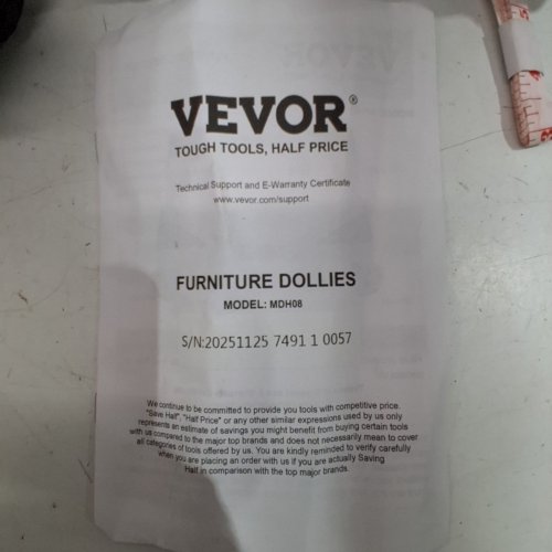VEVOR ADJUSTABLE FURNITURE DOLLIES WITH LOCKING WHEELS - 27" TO 35" - BLACK/SILVER image 3