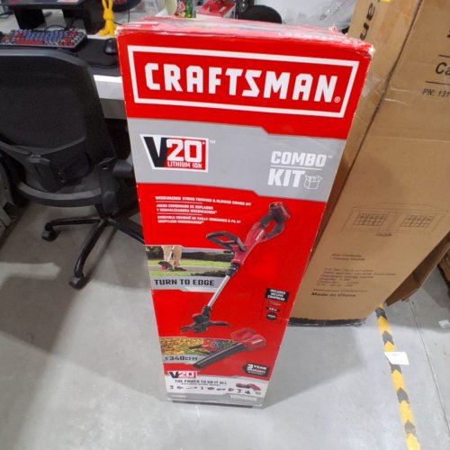 2PC CRAFTSMAN V20 MAX CORDLESS POWER EQUIPMENT COMBO KIT AXIAL BLOWER AND STRING TRIMMER TOOL ONLY - 20V (MODEL:CMCK197D1) image 5