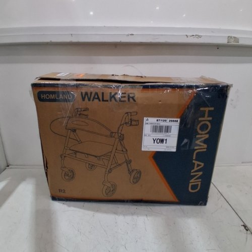 HOMLAND ALUMINUM ADJUSTABLE WALKERS FOR SENIORS WITH SEAT AND FOLDABLE ROLLATOR WALKER - 350LBS CAP - RED (MODEL: R2-RD) image 4