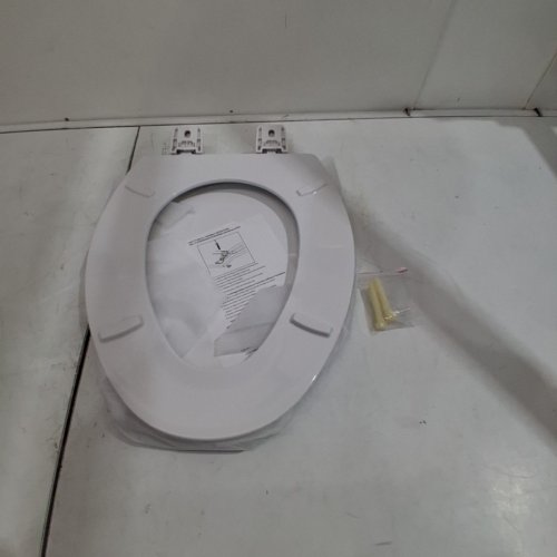 CENTOCO HEAVY DUTY MOLDED PLATIC ELONGATED CLOSED FRONT TOILET SEAT, WHITE (MODEL: DS900-001) image 2