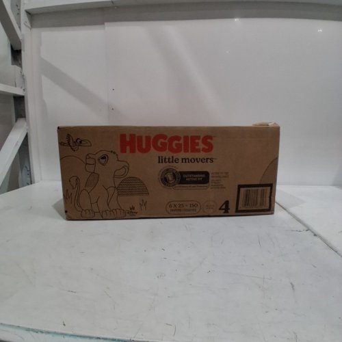 6 (25PK) HUGGIES LITTLE MOVERS DIAPERS - SIZE 4 - WHITE (TOTAL 150) image 2