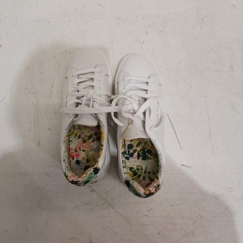 WOMENS TED BAKER MAISIE LEATHER COURT SHOES - SIZE 6 - WHITE/FLORAL (STYLE: 3756606) image 2