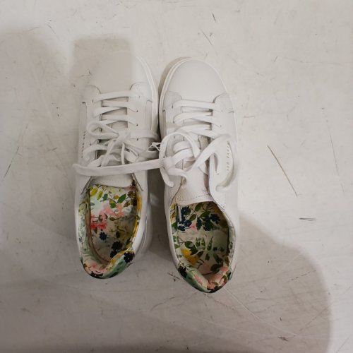 WOMENS TED BAKER MAISIE LEATHER COURT SHOES - SIZE 6 - WHITE/FLORAL (STYLE: 3756606) image 4