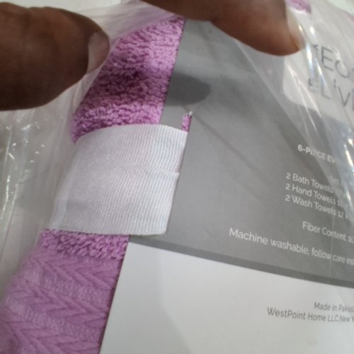 6PC MARTEX EVERYDAY TOWEL SET - 2 BATH TOWELS 27" X 54" - 2 HAND TOWELS 16" X 27"- 2 WASH TOWELS 12" X 12" - Lilac image 2