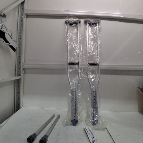 BQKOZFIN ADULT CRUTCHES WITH 9-LEVEL HEIGHTS - 49" - 55" - ALUMINUM image 2