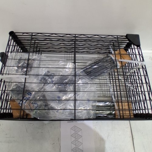 5-TIER METAL WIRE SHELVING UNIT KITCHEN SHELF - BLACK image 3