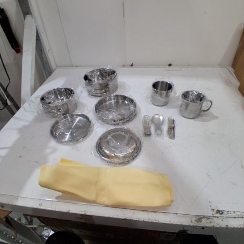 8PC CAMPING POT SET - STAINLESS STEEL image 3