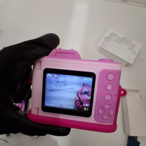 CHILDREN'S DIGITAL CAMERA - 2.4" - 1080P - 48MP - 600 MAH - PINK/CAT (MODEL: S6) image 2