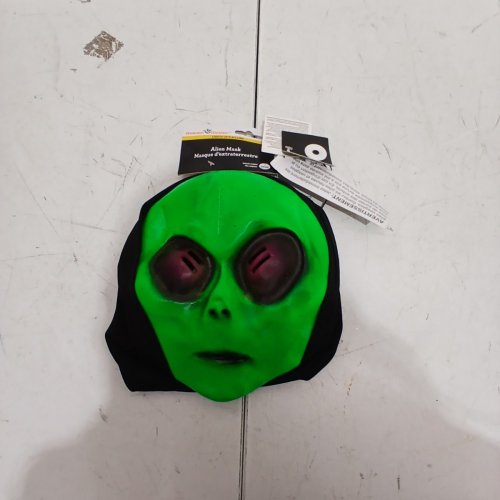 ALIEN MASK - ADULT ONE SIZE - GREEN AND BLACK image 3