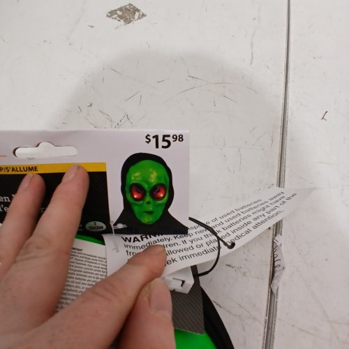ALIEN MASK - ADULT ONE SIZE - GREEN AND BLACK image 4