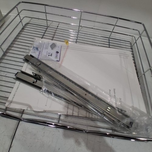 HOLDN" HEAVY DUTY PULL-OUT CABINET ORGANIZER - 26" X 21" - CHROME (ITEM: HS-2252621) image 5