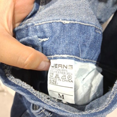 WOMEN'S DENIM SHORT OVERALLS - MEDIUM - BLUE image 3
