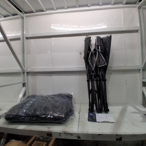 PORTABLE FOLDING CAMPING COT WITH STORAGE BAG - 75" X 29" X 15" - BLACK/GREY image 2