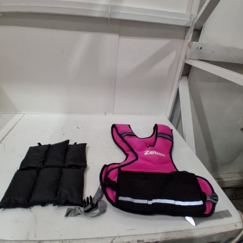 ZELUS WEIGHTED VEST WITH REFLECTIVE STRIPE FOR WORKOUT AND STRENGTH TRAINING - 35LBS - PINK image 2