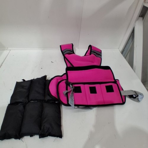 ZELUS WEIGHTED VEST WITH REFLECTIVE STRIPE FOR WORKOUT AND STRENGTH TRAINING - 35LBS - PINK image 3