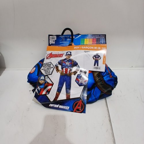 2PC BOY'S MARVEL CAPTAIN AMERICA HALLOWEEN COSTUME - MEDIUM - BLUE image 2