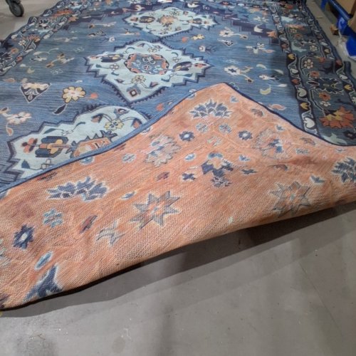 BETTER HOMES & GARDENS PERSIAN MEDALLION OUTDOOR AREA RUG - 7FT X 10FT - BLUE INDIGO image 4