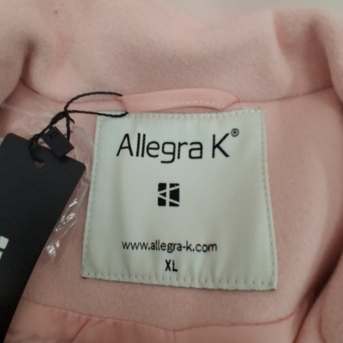 WOMENS ALLEGRA K ELEGANT LONG PEA COAT - EXTRA LARGE - PINK (STYLE: A21101200UX0232) image 2