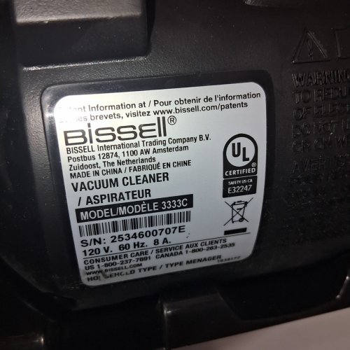 BISSELL POWERFORCE REWIND PET VACUUM CLEANER - GREEN (MODEL: 3333C) image 7