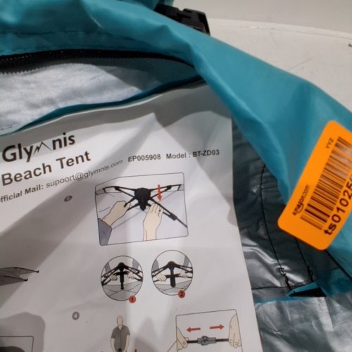 GLYNICS POP UP BEACH TENT - 4-6 PERSON - 6.6FT X 6.6FT X 4.8FT - BLUE (MODEL : BT-ZD03) image 6
