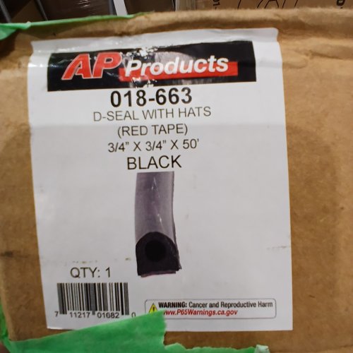 AP PRODUCTS D-SEAL WITH HATS WEATHERSTRIP - 3/4" - BLACK (MODEL: 018-663) image 2