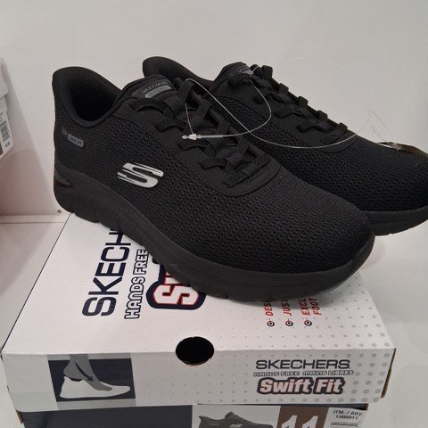 MEN'S SKECHERS SWIFT FIT SHOES - SIZE 11 - BLACK ( STYLE: 1998911) image 2