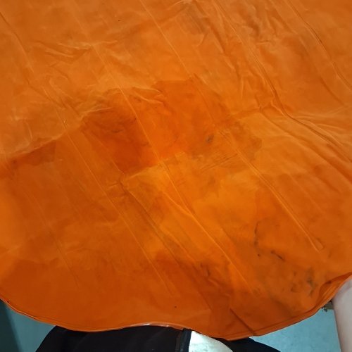 PORTABLE SUEDE AIR MATTRESS - twin size - ORANGE image 3