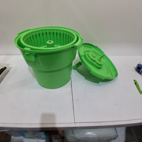 WUTFLY LARGE COMMERCIAL MANUAL SALAD SPINNER/DRYER - 5 GALLON - GREEN image 2