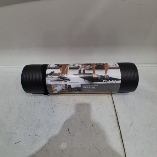 CAP BARBELL HIGH DENSITY EXERCISE YOGA MAT WITH STRAP - 1/2" X 24" X 68" - BLACK - (MODEL: MTIS-6523-12BK) image 2