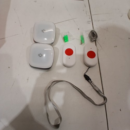 2PK WIRELESS FALL ALERT PANIC BUTTON CAREGIVER PAGER - UP TO 500FT - WHITE image 3