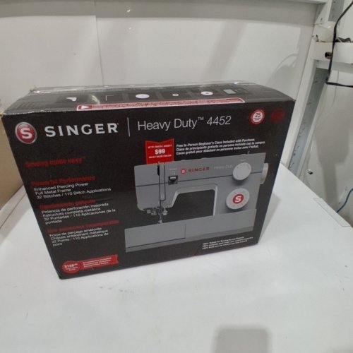 SINGER HEAVY DUTY SEWING MACHINE - 84W - WHITE/GREY - (MODEL: HD4452) image 5