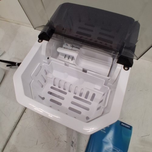 EUHOMY COUNTERTOP ICE MAKER MACHINE WITH HANDLE BASKET AND SCOOP -1.2L - MAKES 26LB/DAY - BLACK (MODEL: IM011-BBL-CAEH) image 4