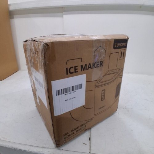 EUHOMY COUNTERTOP ICE MAKER MACHINE WITH HANDLE BASKET AND SCOOP -1.2L - MAKES 26LB/DAY - BLACK (MODEL: IM011-BBL-CAEH) image 5