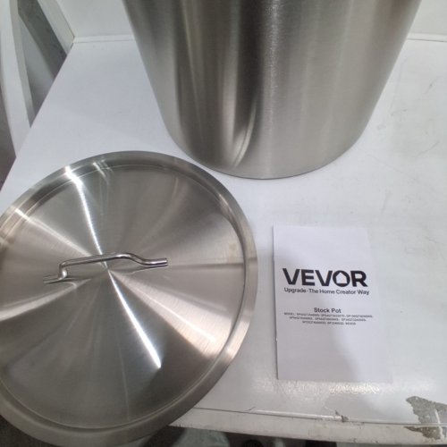 VEVOR STAINLESS STEEL COMMERCIAL STOCKPOT - 53QT - STEEL (MODEL: SP53QT404003D) image 3