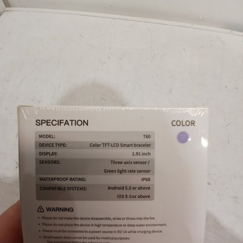 SMART WATCH - 1.91" DISPLAY - PURPLE (MODEL: T60) image 4