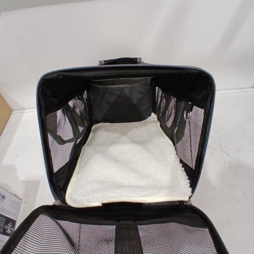 SHERPA ORIGINAL DELUXE PET TRAVEL CARRIER - LARGE - GREY / GREEN image 5