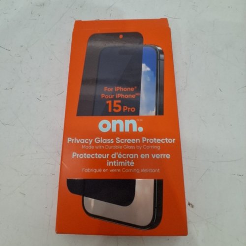 ONN. PRIVACY GLASS SCREEN PROTECTOR FOR IPHONE 15 PRO (MODEL:ONA24WI704C) image 4