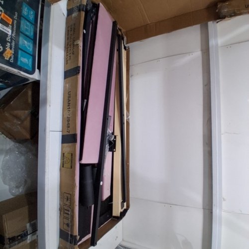 ALLEWIE VELVET UPHOLSTERED WOODEN PLATFORM BED FRAME - FULL - PINK - (MODEL: LE6091-1F) image 3