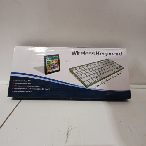 JPYXKM ULTRA THIN MINI WIRELESS KEYBOARD, MULTI LANGUAGE (ARABIC) - SILENT, BLUETOOTH ENABLED KEYBOARD - SILVER image 5