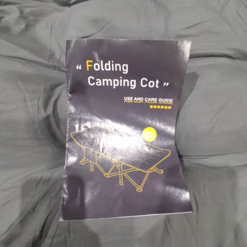 FOLDING CAMPING COT WITH CUSHION - 32" X 80" - GRAY image 3