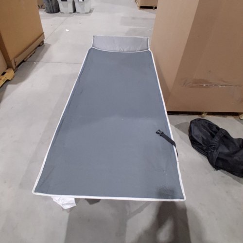 FOLDING CAMPING COT WITH CUSHION - 32" X 80" - GRAY image 4