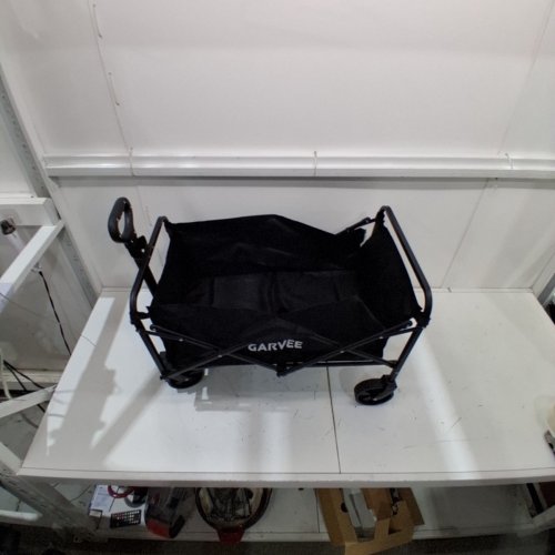 HIKENTURE HEAVY-DUTY FOLDING WAGON UTILITY CART WITH ALL-TERRAIN WHEELS -200L CAPACITY - BLACK/GREY - (MODEL: 1195-A) image 2