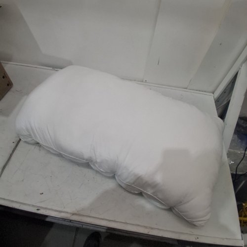MELLOW COOLING CLOUD DESIGN PUFF PILLOW - KING 20" X 36" - WHITE image 4